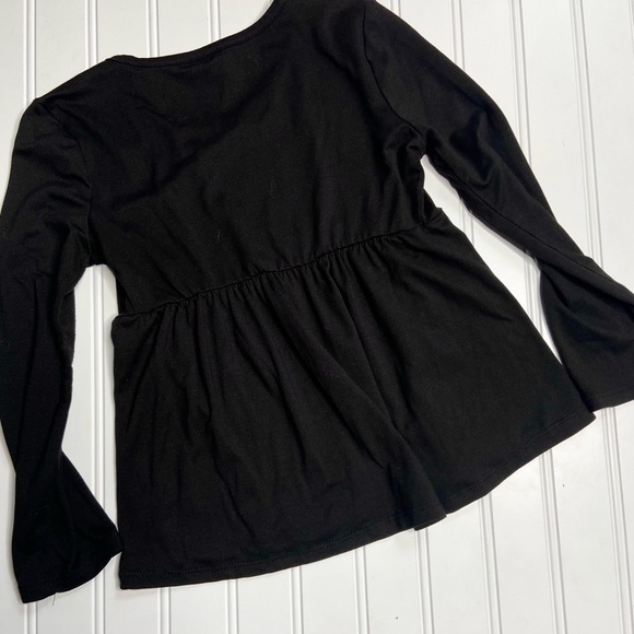 Girls black jersey top - Picture 5 of 5